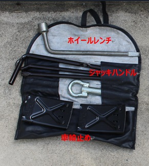 ハイエースの車載工具