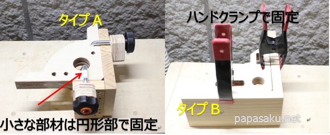 タイプAとタイプBの使い方