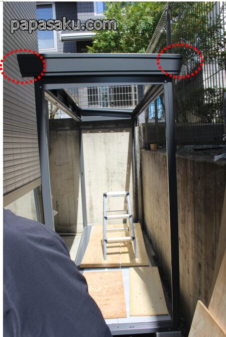 物置の屋根の出幅